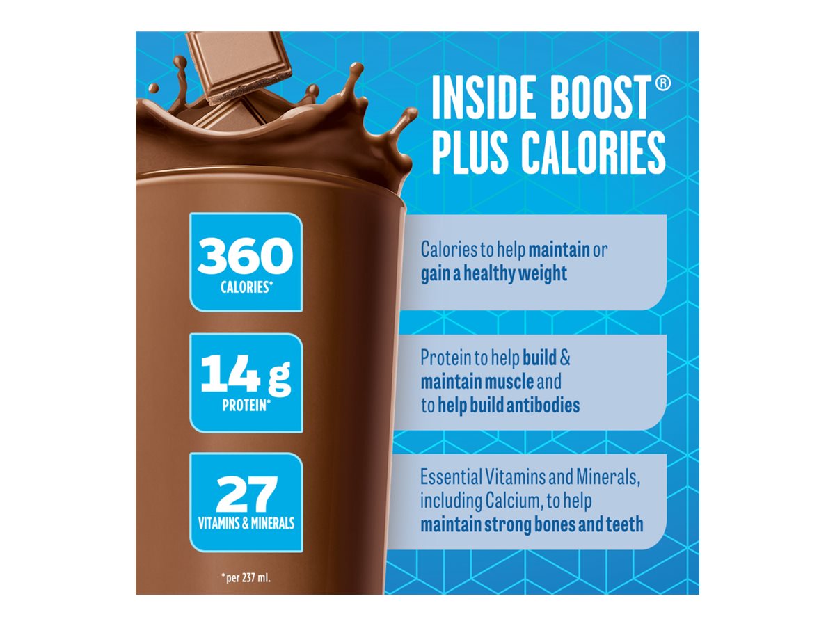 BOOST Plus Calories Protein Drink - Chocolate - 6 x 237ml