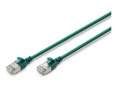 DIGITUS Patchkabel CAT 6A F/FTP Slim 0,50m grün - DK-1632-A-005S-G