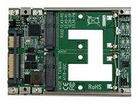Startech Dual mSATA SSD to 2.5" SATA RAID Adapter Converter - 2x mSATA SSD to 2.5in SATA Adapter with RAID and 7mm Open Frame