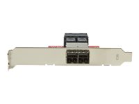 StarTech Mini-SAS Adapter - Dual SFF-8643 to SFF-8644 - with Full and Low-Profile Brackets - 12Gbps - SAS internal to external panel