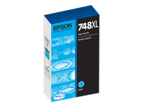 Epson 748XL - High Capacity - cyan - original - ink cartridge - for WorkForce Pro WF-6090, WF-6530, WF-6590, WF-8090, WF-8090 D3TWC, WF-8590, WF-8590 D3TWFC