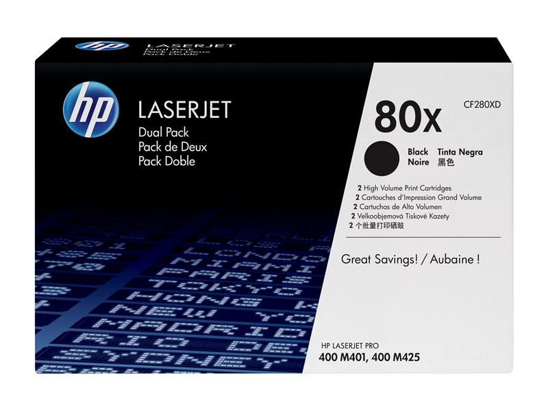 HP 2xToner CF280X HV black LJ 400