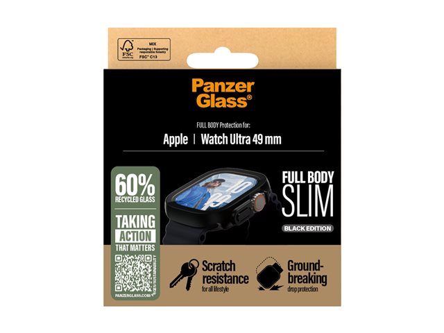 PanzerGlass Apple Watch Ultra tenký černý kryt s ochranným sklem – foto 6