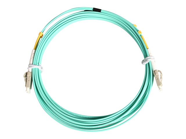 Image of StarTech.com 10m (30ft) LC/UPC to LC/UPC OM3 Multimode Fiber Optic Cable, Full Duplex 50/125Âµm Zipcord Fiber Cable, 100G Networks, LOMMF/VCSEL,