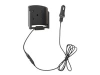 Brodit Holder for cellular phone tilt-swivel, pogo pins and cigarette lighter adapter black 
