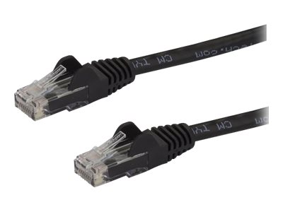 StarTech.com 2ft CAT6 Ethernet Cable, 10 Gigabit Snagless RJ45 650MHz 100W PoE Patch Cord, CAT 6 10GbE UTP Network Cable w/Strain Relief, Black, Fluke Tested/Wiring is UL Certified/TIA - Category 6 - 24AWG (N6PATCH2BK)