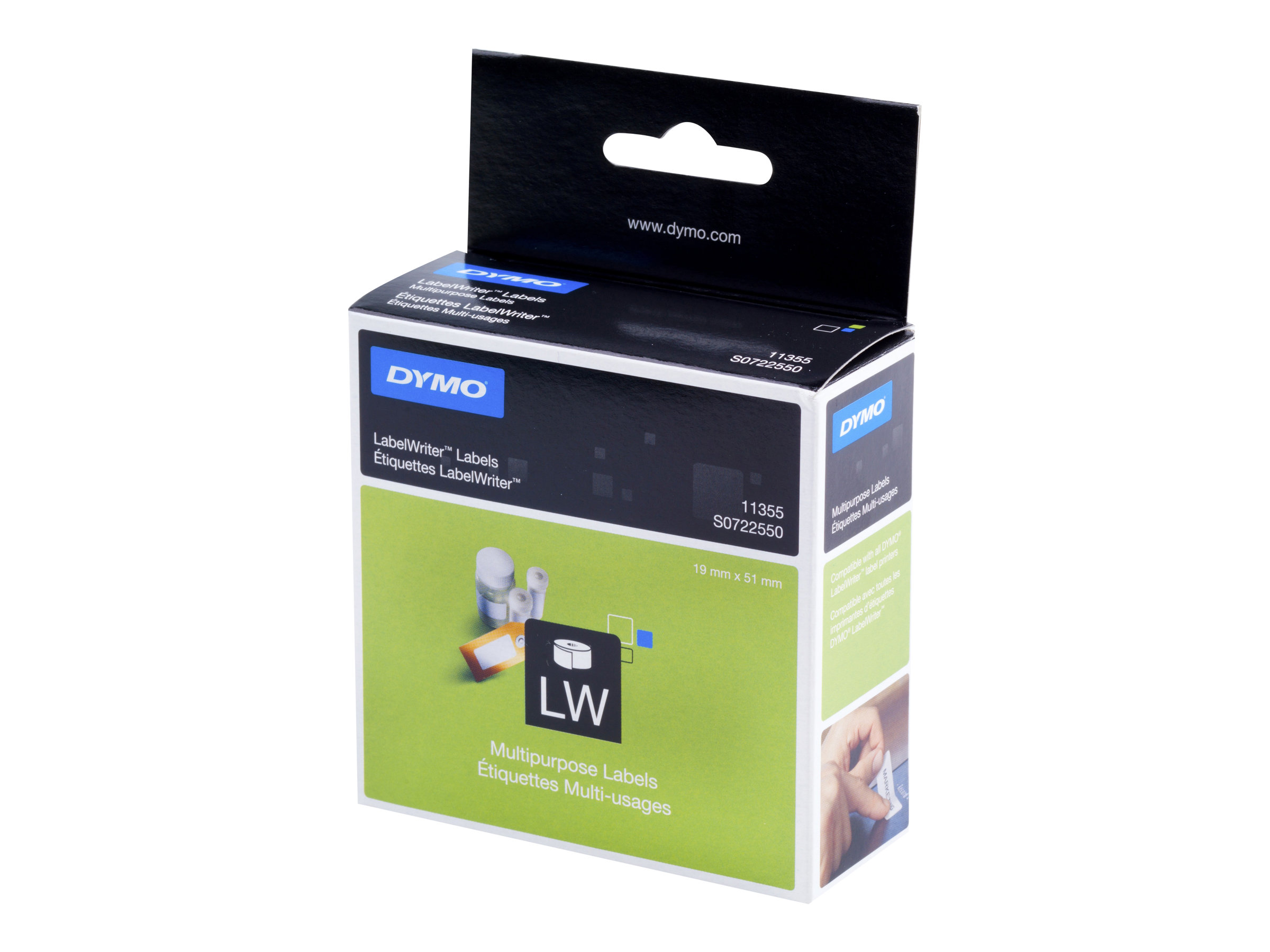 Dymo Labelwriter Multipurpose Multi Purpose Labels 500 Labels 19 X 51 Mm