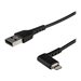 StarTech.com 6ft (2m) Durable USB A to Lightning Cable, Black 90° Right Angled Heavy Duty Rugged Aramid Fiber USB Type A to Lightning Charging/Sync Cord, Apple MFi Certified, iPhone 12 Pro