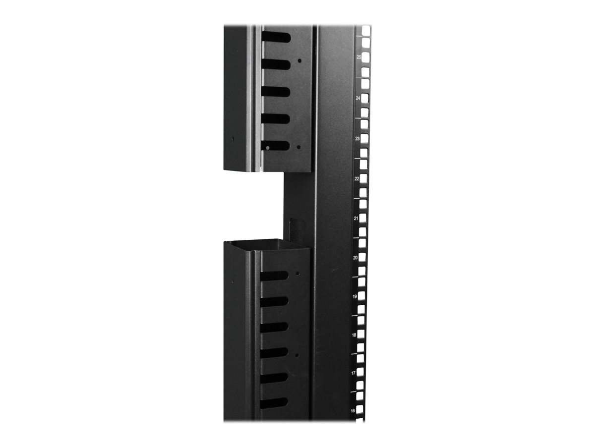 StarTech.com Vertical Cable Organizer with Finger Ducts - Vertical Cable Management Panel - Rack-Mount Cable Raceway - 0U - 6 ft. (CMVER40UF) - kabelový organizér - 40U – foto 6