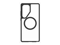 OtterBox React Series - Back cover for cell phone - with magnets - plastic - black crystal (clear/black) - for Samsung Galaxy S25 Ultra