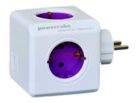 Allocacoc PowerCube ReWirable Strømfordelingsenhed 5-stik 6A Grå Lilla