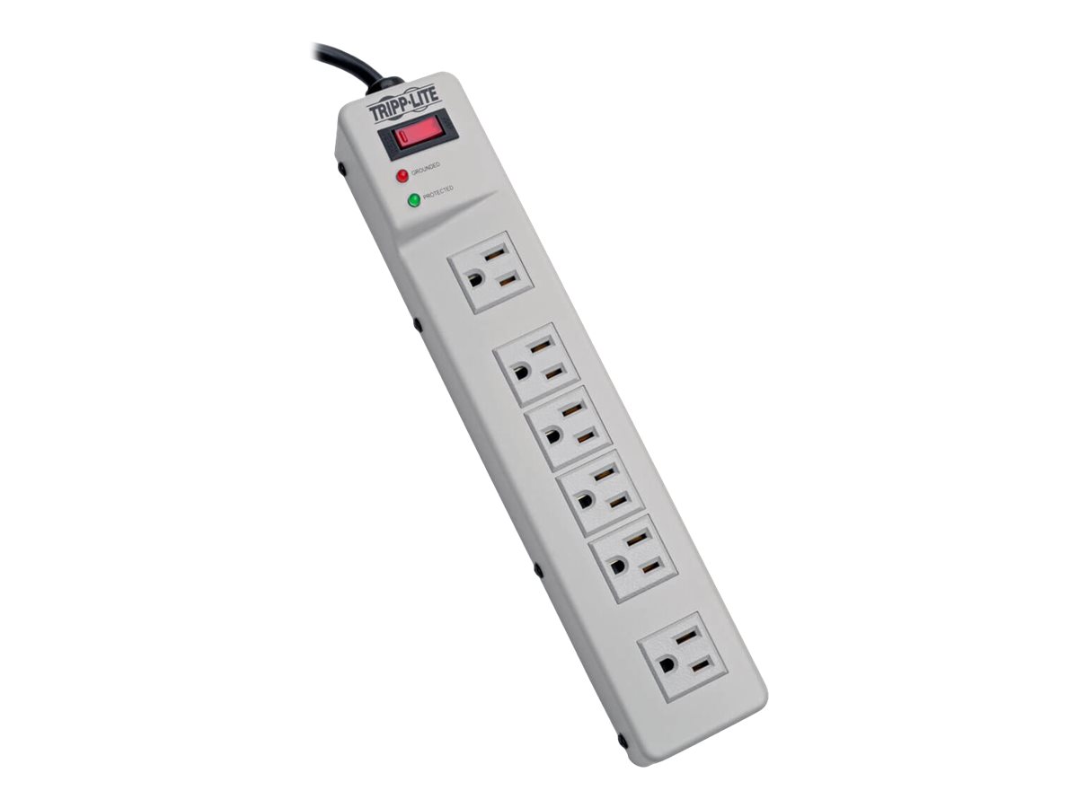 Tripp Lite Surge Protector Power Strip 120V Right Angle 6 Outlet Metal 6' Cord