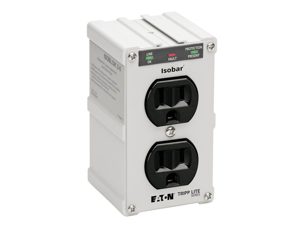 Tripp Lite Isobar Surge Protector Wallmount Direct Plug In 2 Outlet 1410 J