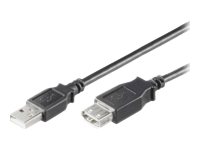 MicroConnect USB 2.0 USB forlængerkabel 1m Sort