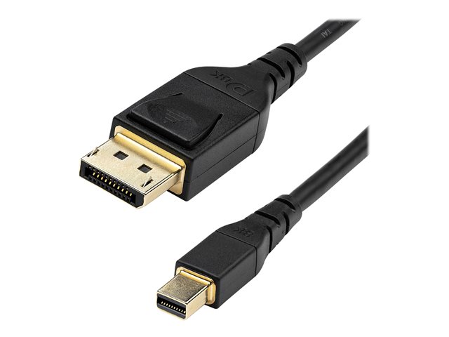 StarTech.com 3ft (1m) VESA Certified Mini DisplayPort to DisplayPort 1.4 Cable, 8K 60Hz HBR3 HDR, Super UHD mDP to DP 1.4 Cord, Slim (34 AWG) Ultra HD 4K 120Hz, Monitor/Video Cable - mDP to DP Cable (DP14MDPMM1MB)