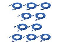 Startech 10 ft. CAT6 Ethernet Cable - 10 Pack - ETL Verified - Blue CAT6 Patch Cord - Snagless RJ45 Connectors - 24 AWG - UTP