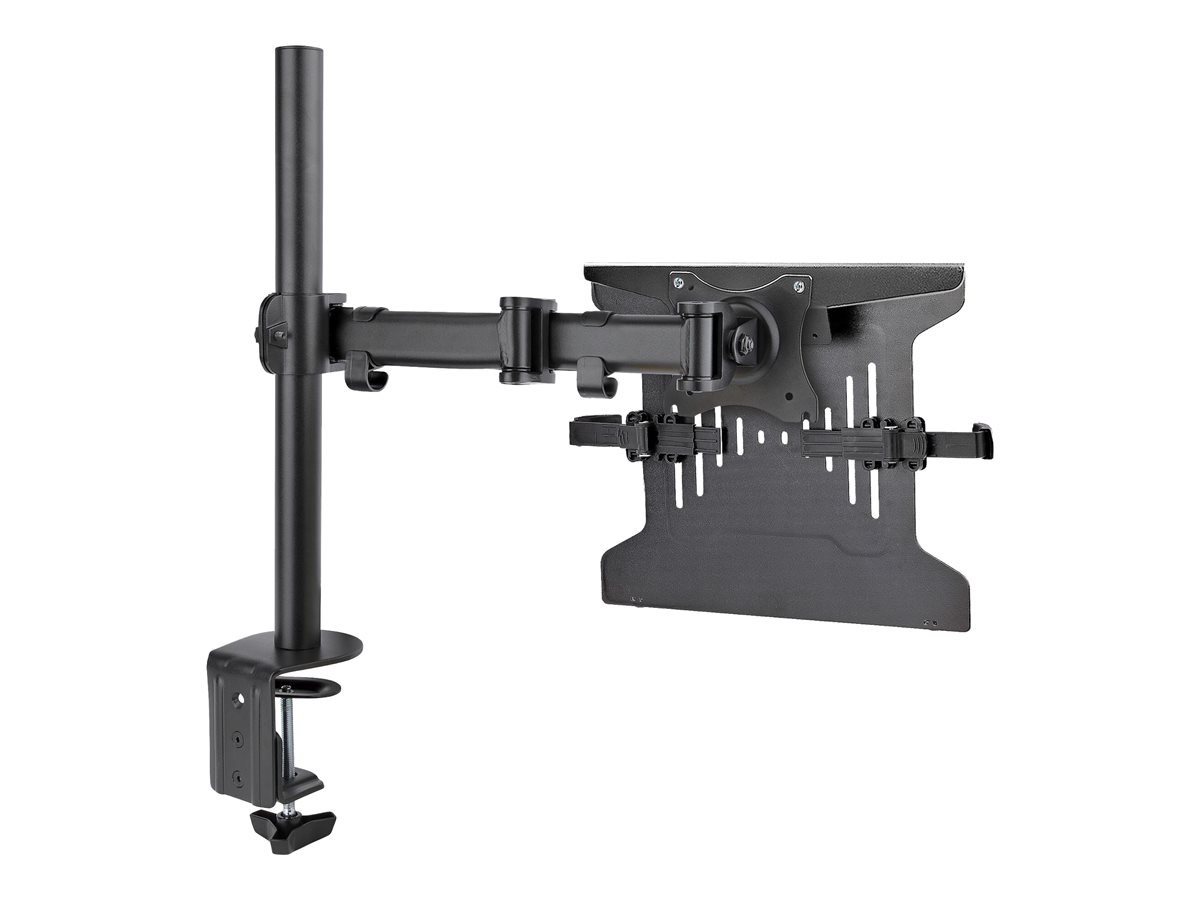 StarTech.com Laptop Desk Mount, Monitor and Laptop Mount for Desk, Displays 34in (8kg/17.6lb) & Laptops (4.5kg/9.9lbs), Adjustable & Articulating VESA Laptop Tray Arm - Desk Monitor Mount - Clamp / Grommet Mount (A-LAPTOP-DESK-MOUNT) montážní sada - pro monitor / notebook - černá – foto 8