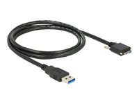 DeLOCK USB 3.0 USB-kabel 1m Sort