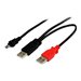 StarTech.com 6 ft USB Y Cable for External Hard Drive