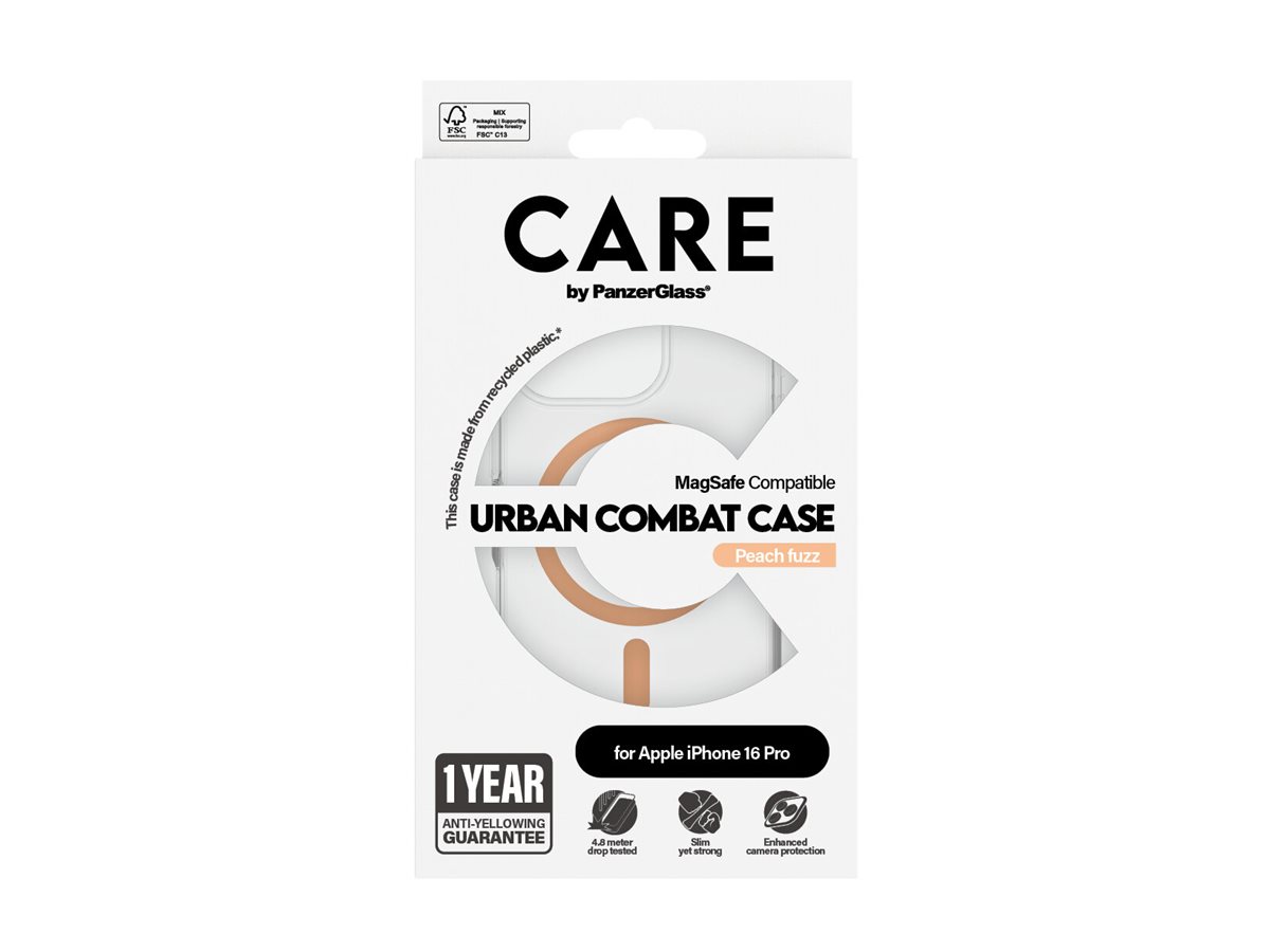 PanzerGlass CARE Apple iPhone 16 Pro MagSafe Urban Combat čirý/broskvový – foto 4