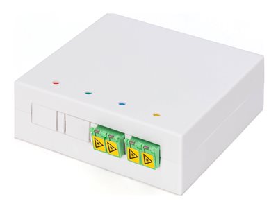 DIGITUS FTTH Gehäuse mit 2 x LC/APC DX Kupplung mit Shutter