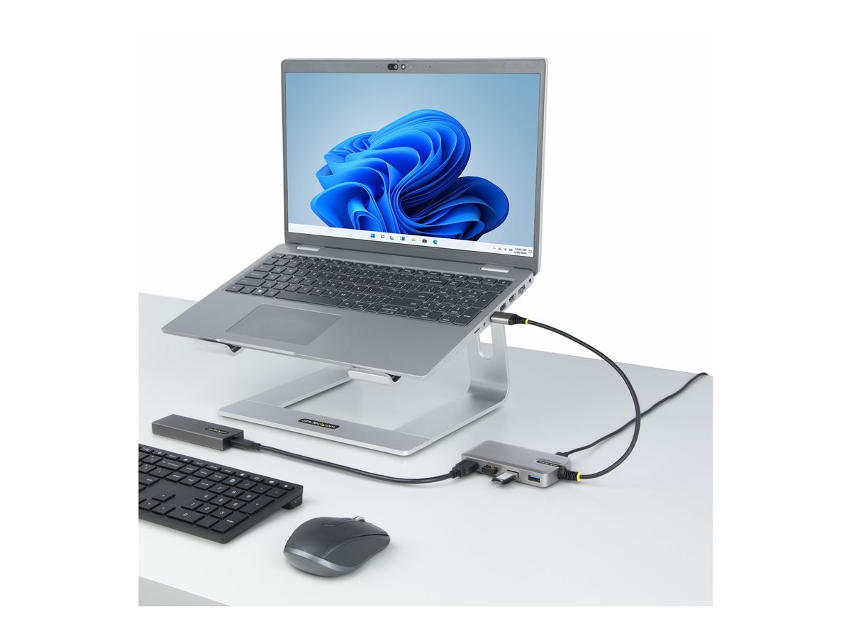 StarTech.com 4-Port USB Hub, USB 3.0 5Gbps, Bus Powered, USB-A to 4x USB-A Hub with Optional Auxiliary Power Input, Portable Desktop/Laptop USB Hub with 1ft (30cm) Attached Cable - USB Expansion Hub (5G4AB-USB-A-HUB) - rozbočovač - 4 porty – foto 8