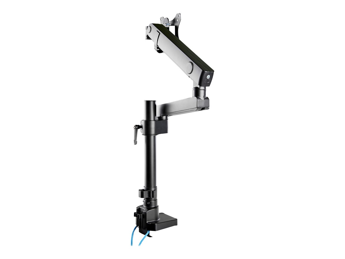 StarTech.com Desk Mount Monitor Arm with 2x USB 3.0 ports, Pole Mount Full Motion Single Arm Monitor Mount up to 17.6lbs/8kg VESA Display, Ergonomic Articulating Monitor Arm, Clamp/Grommet - Small Footprint Design (ARMPIVOT2USB3) montážní sada - pro obrazovka - černá – foto 7