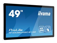 iiyama ProLite TF4938UHSC-B1AG - 49" Diagonal Class (48.5" viewable) LED-backlit LCD display - interactive digital signage - with touchscreen (multi touch) - 4K UHD (2160p) 3840 x 2160 - matte black