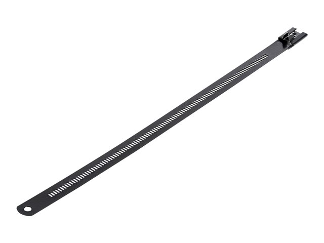 Image of StarTech.com 9"(22cm) Metal Cable Ties, 1/4"(7mm) wide, 2-1/4"(55mm) Bundle Dia. 100lb(45kg) Tensile Strength, Nylon Coated 316 Stainless Steel, Self Locking Metal Detectable Ties, 50 Pack - Nylon 11 Coated Ties (CBMMCT) - cable tie - TAA Compliant