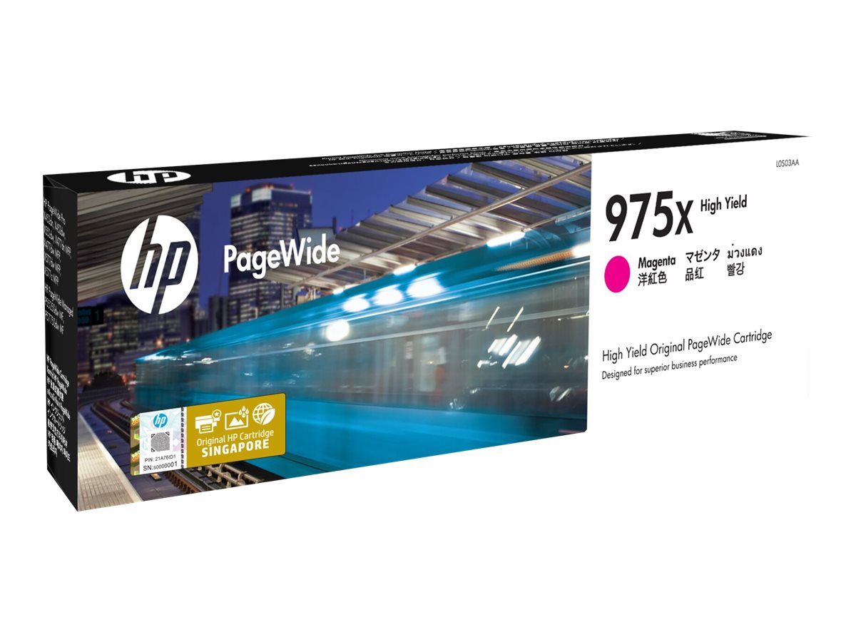 HP 975X High Yield magenta original PageWide ink Product shot Left-angle 79900