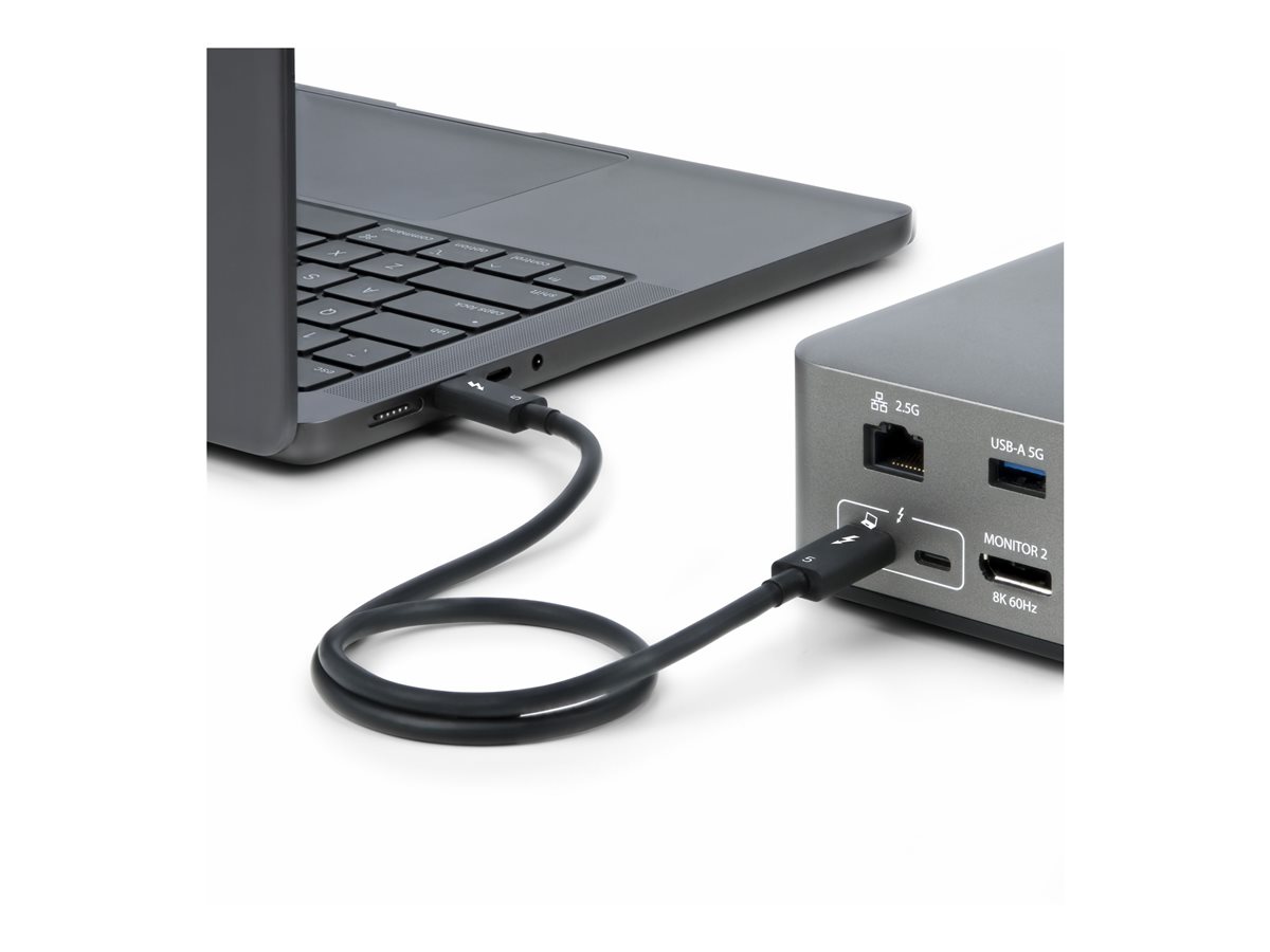 StarTech.com 2.6ft (80cm) Thunderbolt 5 Cable, 80Gbps/120Gbps, Certified - kabel Thunderbolt - Thunderbolt 5 do Thunderbolt 5 - 80 cm – foto 7