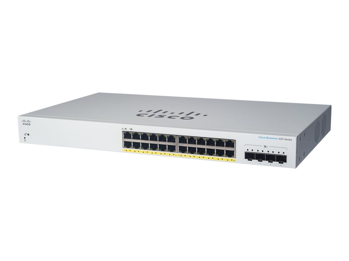Cisco Business 220 Series CBS220-24P-4X - přepínač - 24 porty - inteligentní - Lze montovat do rozvaděče – foto 2