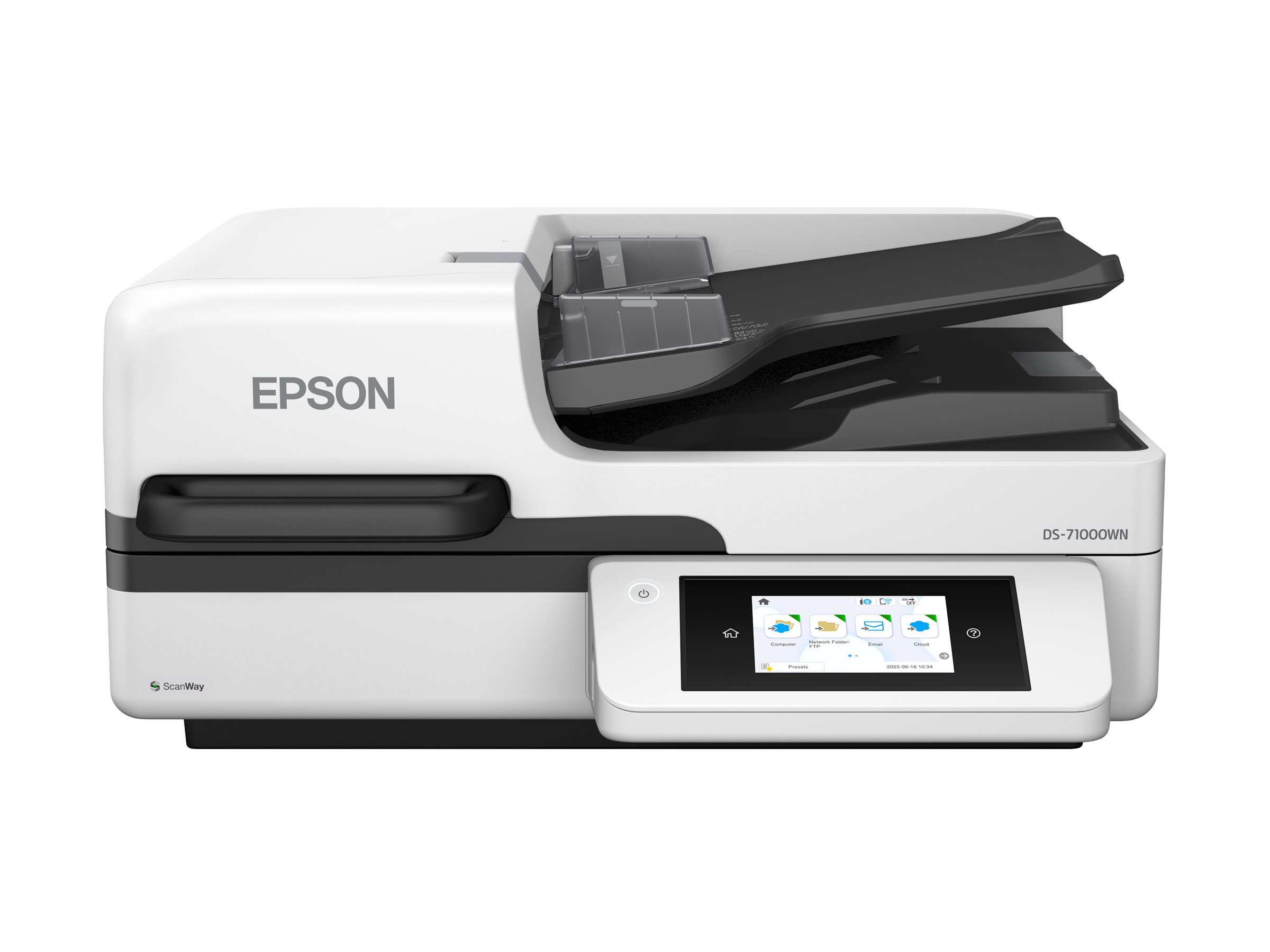 EPSON WorkForce DS-71000WN, 70ppm/140ipm speed, Scanners BM ,600 DPI x 600 DPI, Horizontal x Vertical, Input 30 Bits, Color