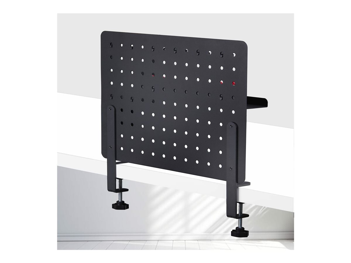 StarTech.com Clamp-On Pegboard with Accessories, 16.5 x 12.5in (42 x 32cm), Steel Pegboard, Desktop Storage Organizer, Desk Mount Peg Board, Black upevňovací komponent - uchycení na klip - černá – foto 8