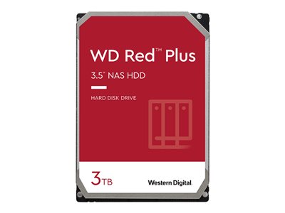 WD Red Plus NAS Hard Drive WD30EFRX Hard drive 3 TB internal 3.5INCH SATA 6Gb/s 