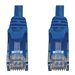 Tripp Lite Cat6a 10G Snagless Molded UTP Ethernet Cable (RJ45 M/M), PoE, Blue, 15 ft. (4.6 m)