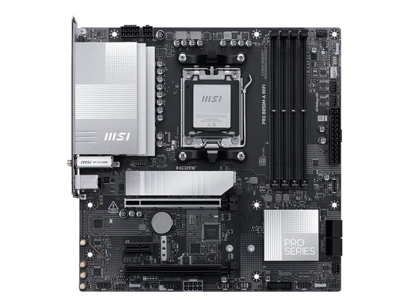 MSI B850M-A WIFI motherboard micro ATX Socket AM5 AMD Product shot Front 79575
