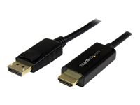 StarTech.com Câble DisplayPort HDMI - 3 m - DP HDMI - Adaptateur DispalyPort vers HDMI avec câble intégré - M/M - 4K - Noir