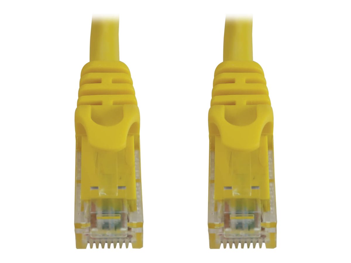 Eaton Tripp Lite Series Cat6a 10G Snagless Molded UTP Ethernet Cable (RJ45 M/M), PoE, Yellow, 25 ft. (7.6 m)