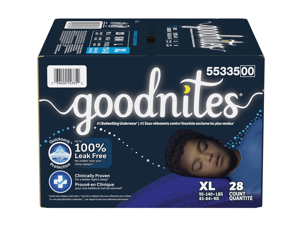 GoodNites Pajama Pants for Boys - Extra Large - 28's