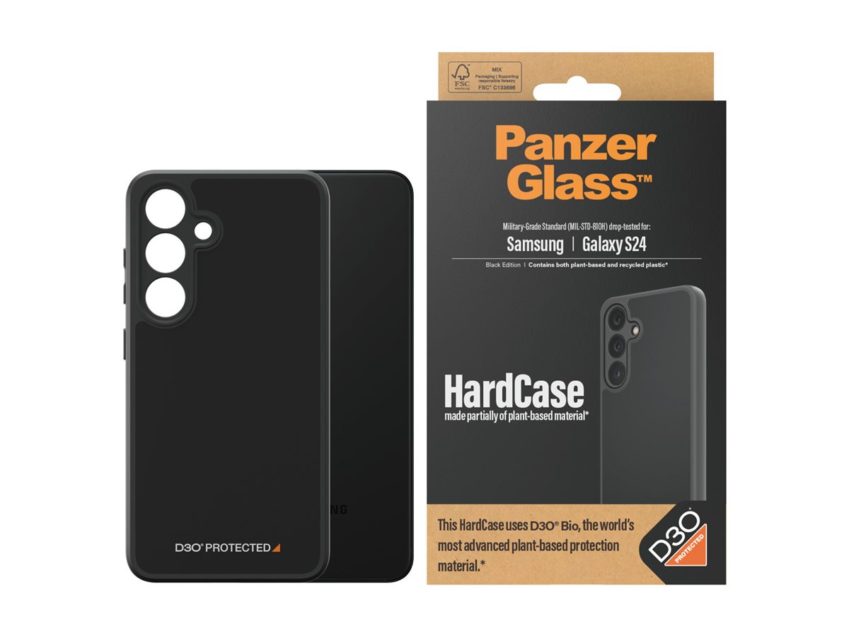 PanzerGlass HardCase Beskyttelsescover Til mobiltelefon Sort D3O Bio Polykarbonat Samsung Galaxy S24