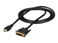 StarTech.com 6ft (1.8m) HDMI to DVI Cable, DVI-D to HDMI Display Cable (1920x1200p), Black, 19 Pin 