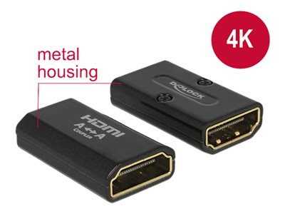 DELOCK HDMI Adapter A -> A Bu/Bu 4K Metallgehäuse - 65659