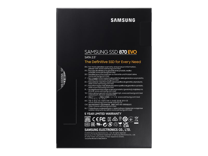 Disque dur interne SSD 500 GB Samsung 870 EVO (MZ-77E500B/EU)
