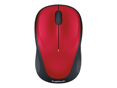 Logitech M235 - Mouse - optical - wireless - 2.4 GHz - USB wireless receiver - red