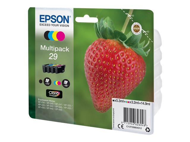 Image of Epson 29 Multipack - 4-pack - black, yellow, cyan, magenta - original - ink cartridge