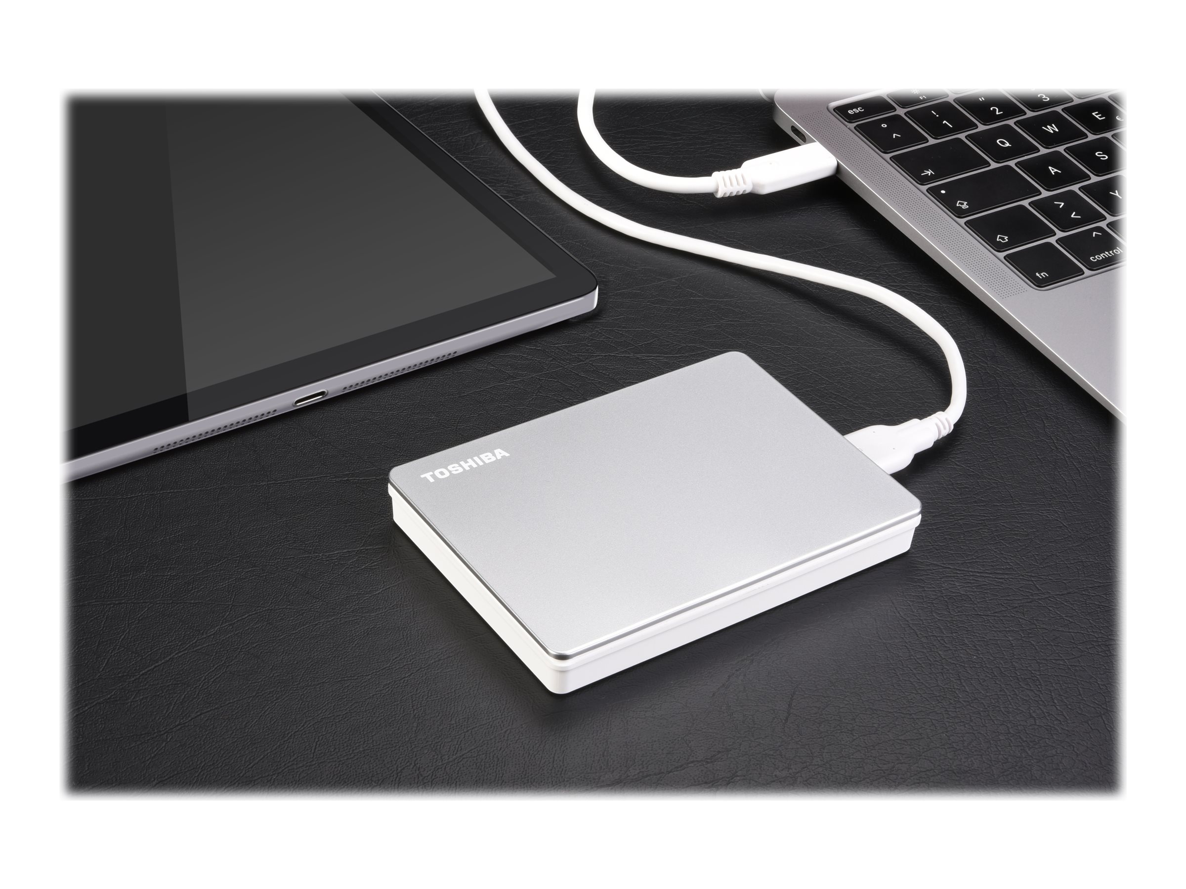 Toshiba Canvio Flex USB 3.0 External Hard Drive - 2TB - Silver -  HDTX120XSCAA