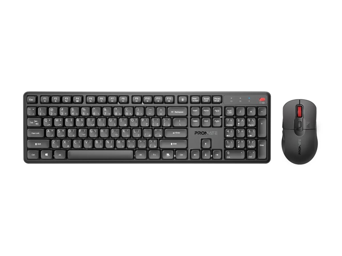 Promate ProCombo-15, keyboard and mouse set, with silent keys and 5000 DPI mouse Input Device