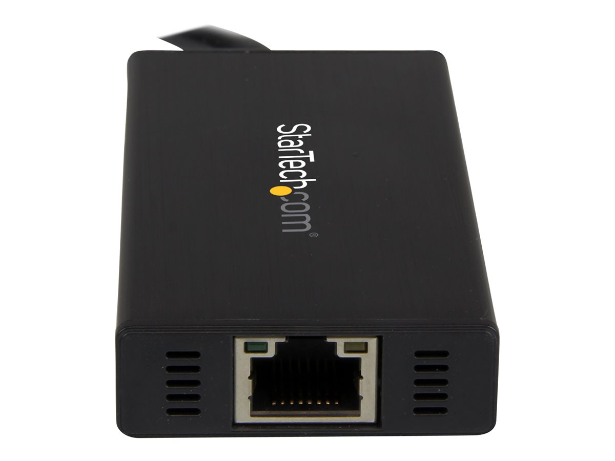 StarTech.com USB 3.0 Hub with Gigabit Ethernet Adapter - 3 Port - NIC - USB Network / LAN Adapter - Windows & Mac Compatible (ST3300GU3B) - rozbočovač - 3 porty – foto 4