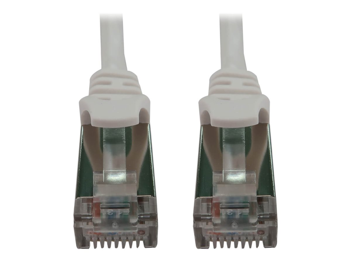 Eaton Tripp Lite Series Cat6a 10G Snagless Shielded Slim STP Ethernet Cable (RJ45 M/M), PoE, White, 6 ft. (1.8 m)